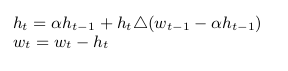Nesterov momentum algorithm formulas